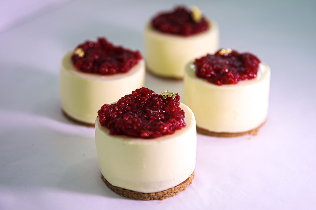 Mousse chocolat blanc et framboise