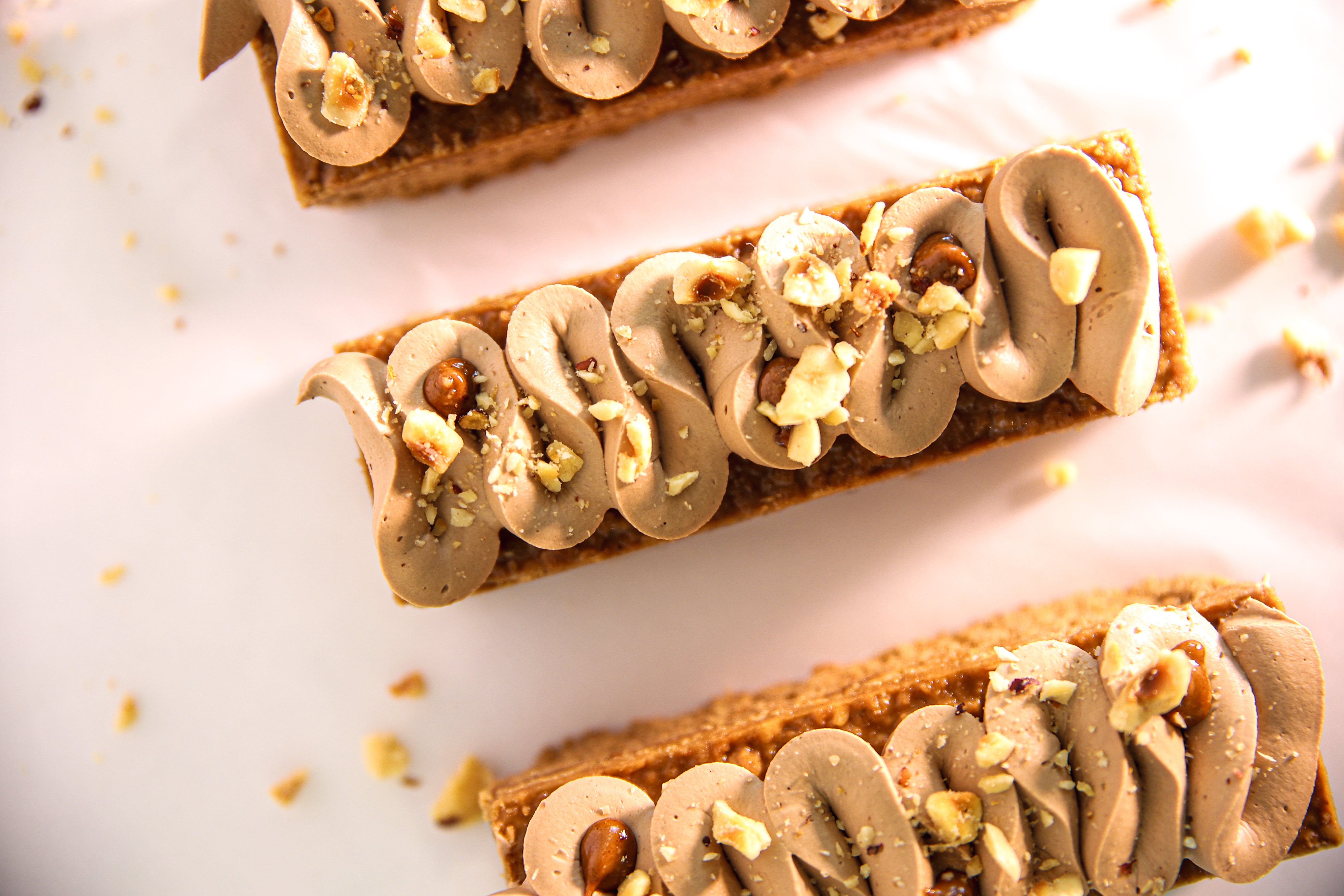 Dacquoise choco, café et noisette