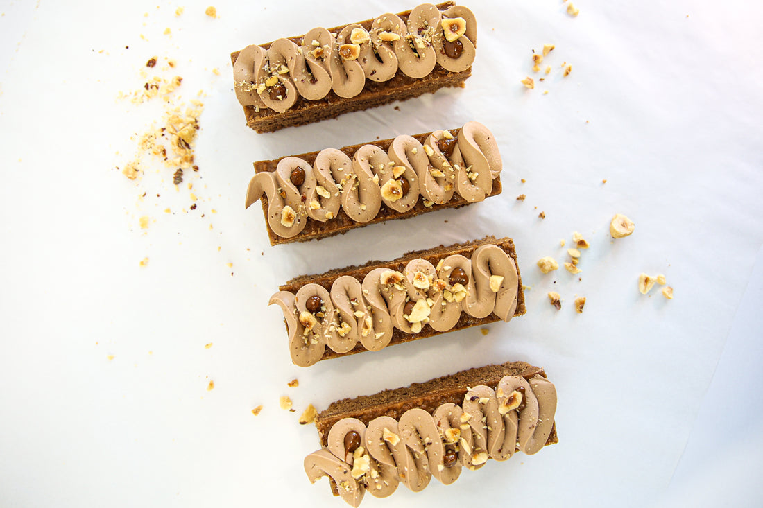 Dacquoise choco, café et noisette