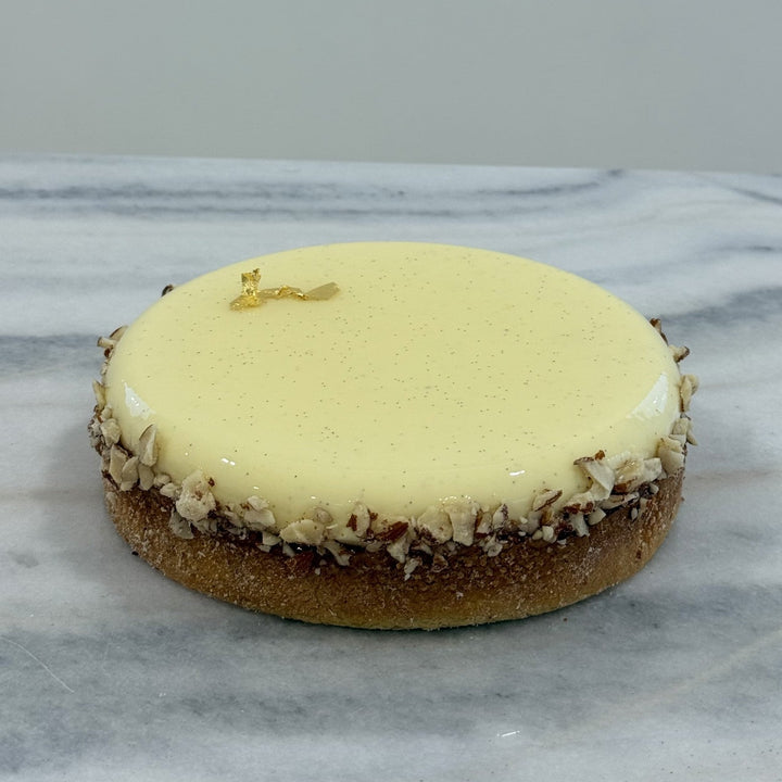 Tarte poire, vanille et amande