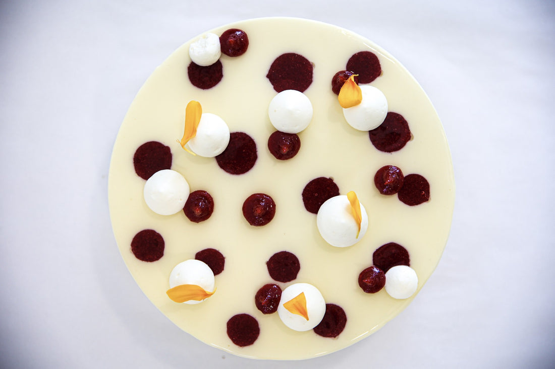 Entremet chocolat blanc et framboise
